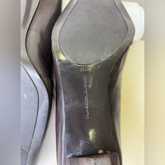 Bandolino Brown Leather Women's Shoes with Kitten Heel Pump Size 9.5 - Picture 11 of 16